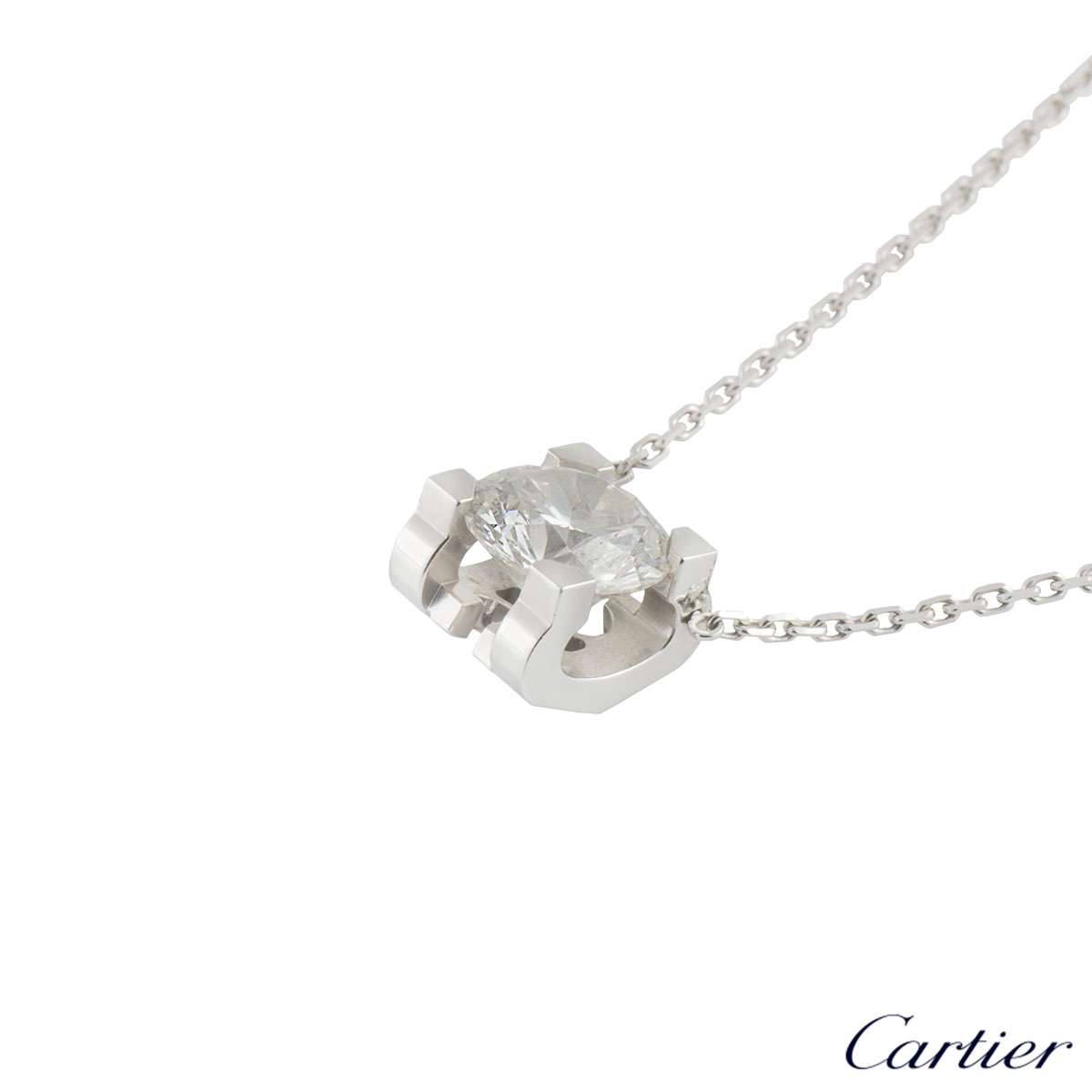 cartier c diamond necklace